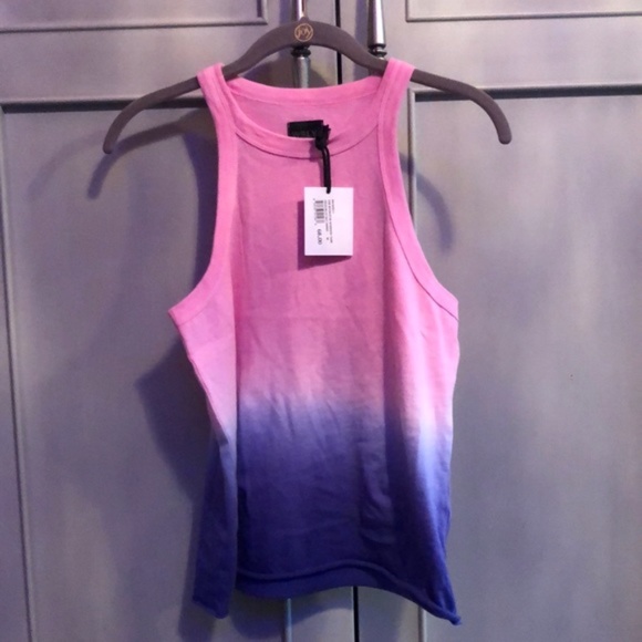NWT WSLY Rivington Weekend Pink Blue Ombre Tank Top - Picture 3 of 9